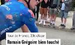 Revoir Romain grégoire bien amoché après sa chute lors de la 20e étape du tour de france 2025 : du 26 Juillet
