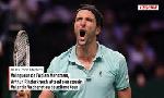 Revoir Vainqueur de fabian marozsan, arthur rinderknech attend son cousin valentin vacherot au 2e tour du rolex paris masters du 27 Octobre