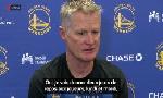 Revoir Steve kerr et les warriors esprent rcuprer stephen curry d?ici vendredi du 07 Dcembre