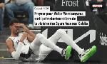 Revoir Frayeur pour victor wembanyama, sorti pr�matur�ment lors de la victoire des spurs face aux knicks du 01 Janvier