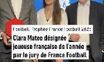 Revoir Clara mateo �lue joueuse fran�aise de l?ann�e par france football du 14 Janvier
