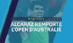 Revoir Carlos alcaraz d�croche son premier open d'australie face � novak djokovic du 01 F�vrier