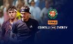 Revoir Finale (h) : flavio cobolli vs alexander zverev du 05 Juin